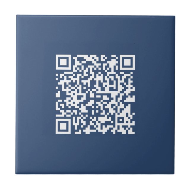 Carreau Créer un code QR analysable | Bleu de marine (Devant)