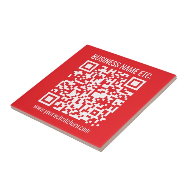 Carreau Créez instantanément votre propre code QR | Rouge  (Côté)