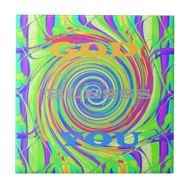 Carreau Créez votre propre Dieu Bénissez-vous un texte ins (Devant)