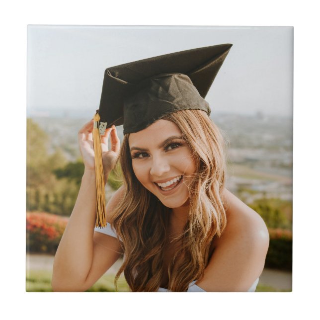 Carreau Créez Votre Propre Photo De Diplômé Personnalisée (Devant)