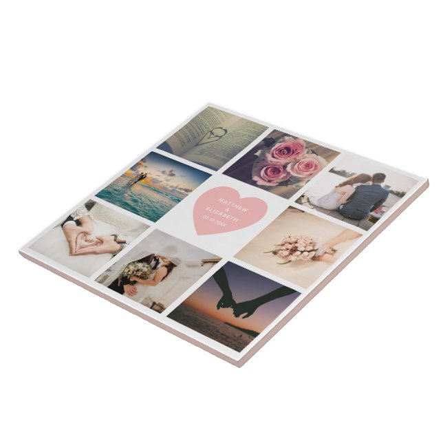 Carreau Créez votre propre photo Mariage personnalisée pou (Côté)