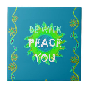 Carreau Créez Votre Propre Shalom Peace Soyez Avec Vous To