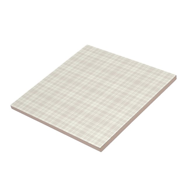 Carreau Crème de plaid de tartan et no. 66 de beige (Côté)