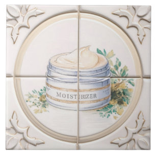Carreau Crème et blanc Hydratant Tub Art Amusant Salle de