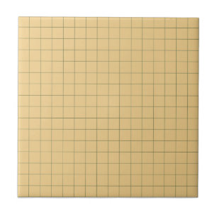 Carreau Crème et Vert profond À damiers Rétro minimaliste