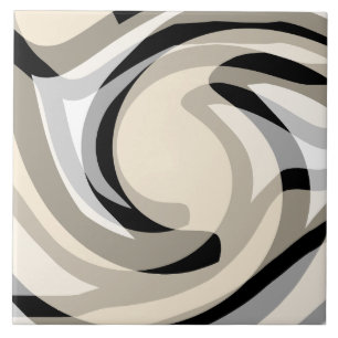 Carreau Crème noire et gris