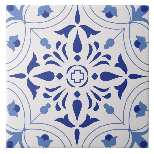 Carreau Croix Azure Bloom (Devant)