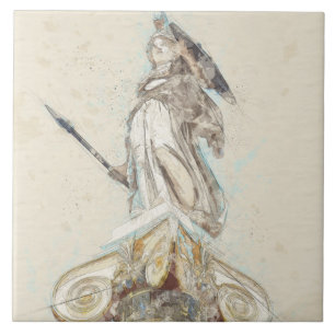 Carreau Croquis de Statue de Athéna Carrelage céramique Dé