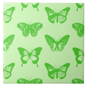 Carreau Croquis papillon, vert citron