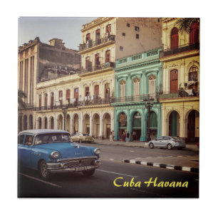 Carreau Cuba Havana Vintage Classic Car Cityscape