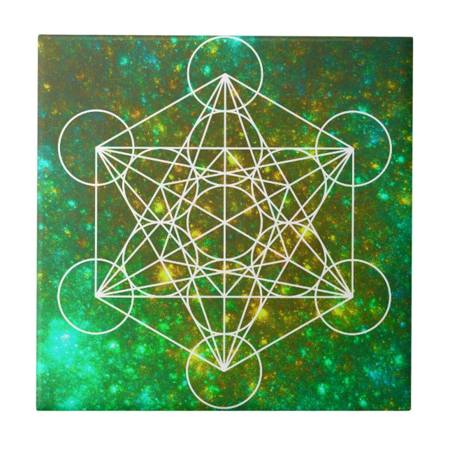Carreau Cube de Metatron, Géométrie Sacrée, Symbole Spirit (Devant)