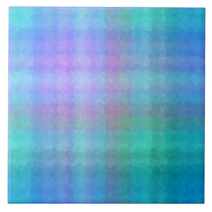 Carreau Cubisme Bleu Motif Abstrait