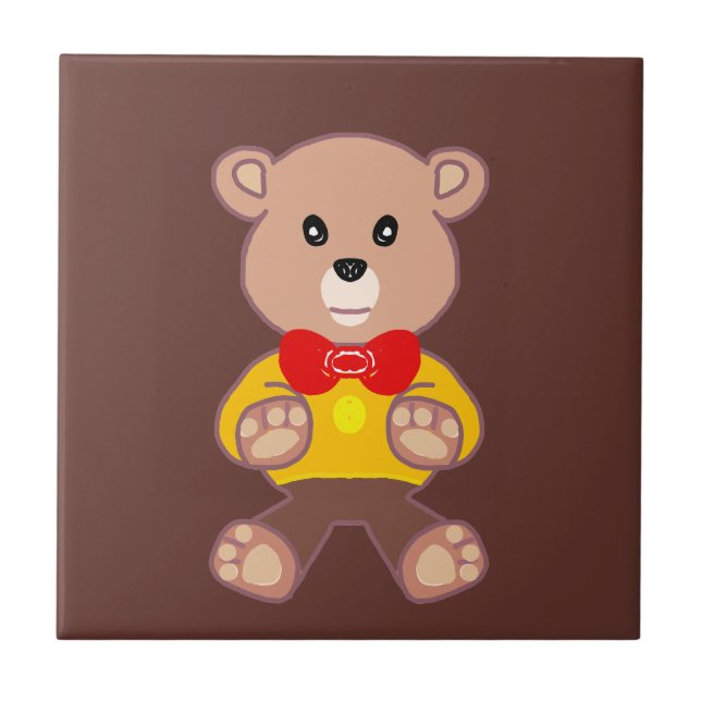 Carreau Cuisine Bowtie Teddy Ours Carrelage en céramique B (Devant)