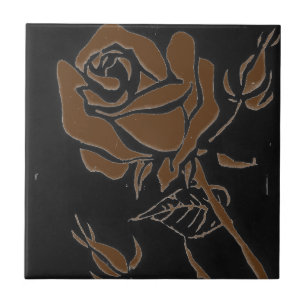 Carreau Cuisine "Brown Rose" Jardin Carrelage en céramique