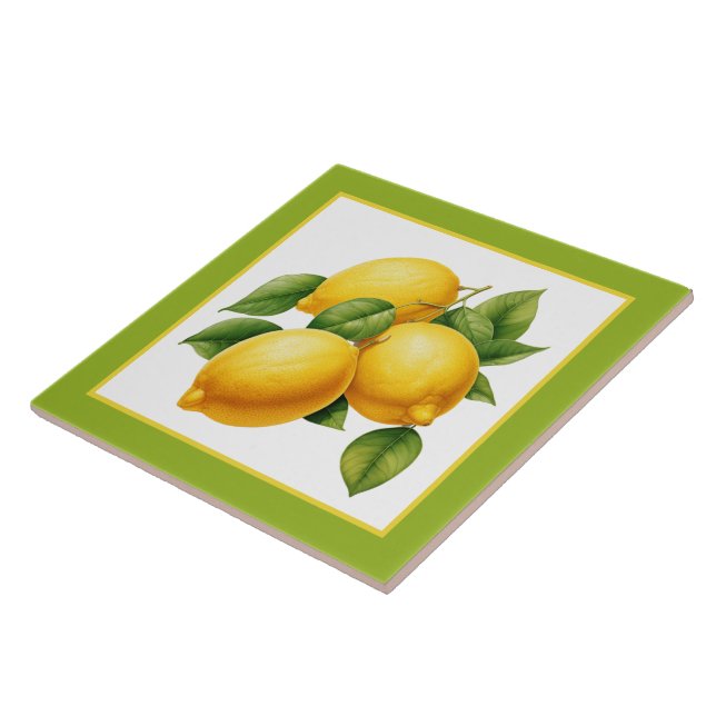 Carreau Cuisine citron mignonne amateurs aquarelle (Côté)