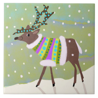 Carreau Cuisine en céramique Reindeer en hiver Carrelage