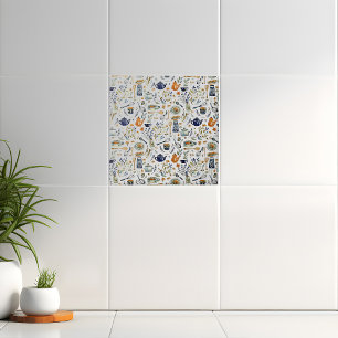 Carreau Cuisine rustique Peinte à la main