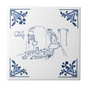 Carreau Cuisine vintage Princesse Cuisine Delft Bleu & Bla