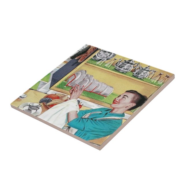 Carreau cuisine vintage rétro (Côté)