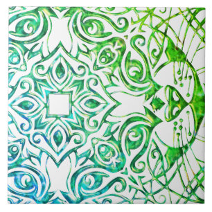 Carreau Cuivre métallique Look Chat Art Cool Mandala Céram
