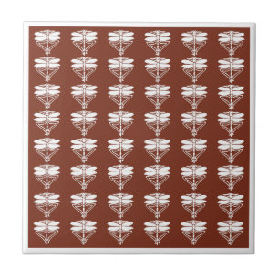 Carreau Cuivre Red Arts et l'artisanat Dragonflies