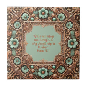 Carreau Cuivre Turquoise Fillagreement Frame Bible Versets