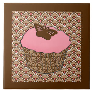 Carreau Cupcake rose fraise