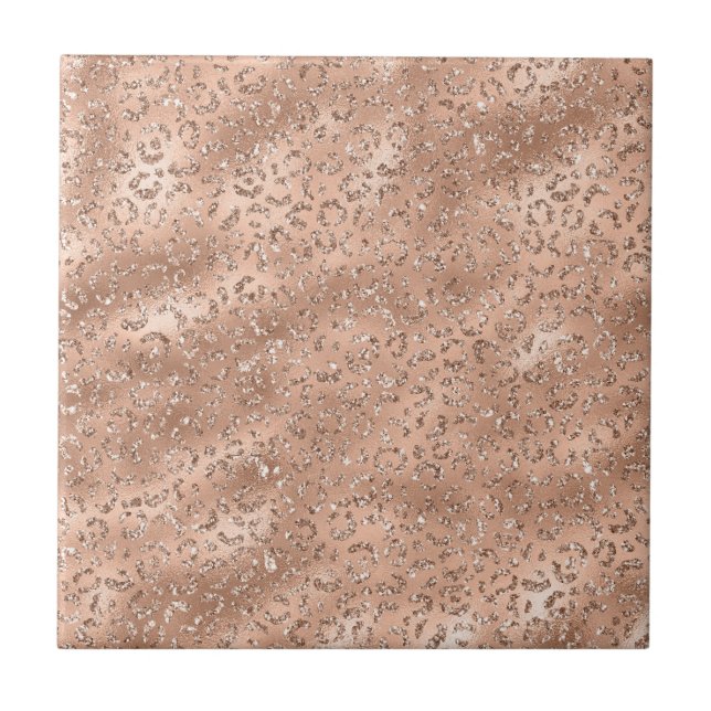 Carreau Cute Black Cheetah Leopard Motif d'impression (Devant)