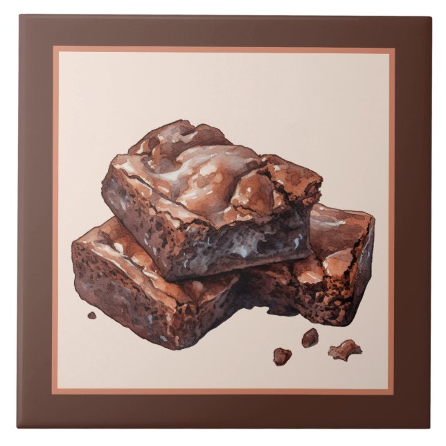 Carreau Cute brownie boulangerie entreprise artisanat (Devant)