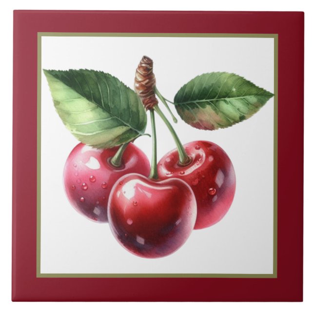 Carreau Cute cherry amoureux cuisine (Devant)
