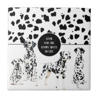 Cute Dalmatiens Noir & Blanc Zones Joyeuses