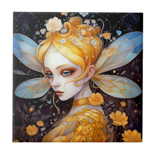Carreau Cute Jaune Fée Imaginaire Art Carrelage en céramiq