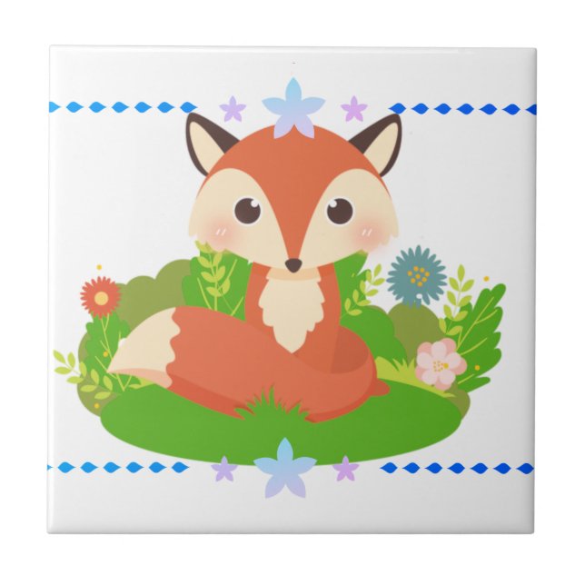 Carreau Cute Little Fox (Devant)