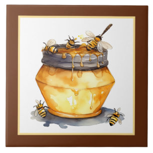 Carreau Cute miel abeille maison artisanat