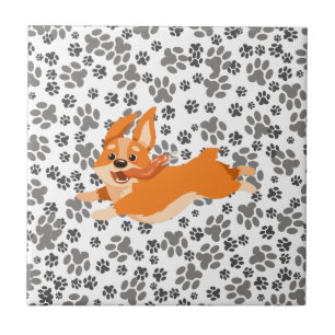 Carreau Cute Pembroke Welsh Corgi