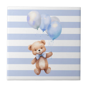 Carreau Cute petite ours en bleu