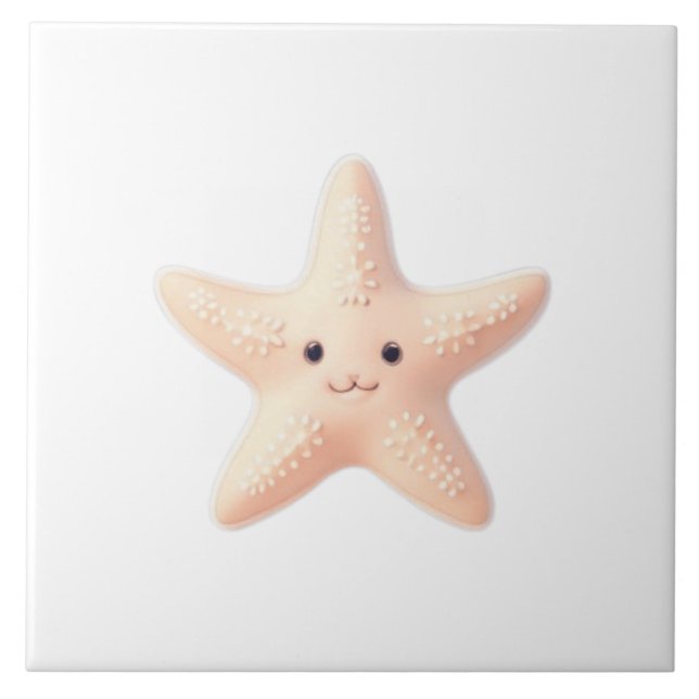 Carreau Cute Pink Starfish (Devant)
