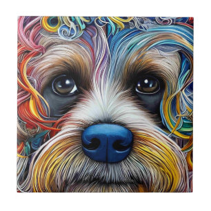 Carreau Cute Pop Art Terrier