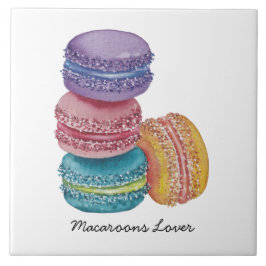 Carreau Cute Rainbow Macaroons In Watercolor