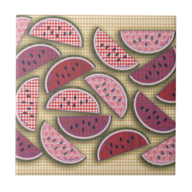 Carreau Cute Retro Watermelons (Devant)