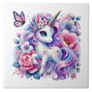 Carreau Cute unicorn imaginaire filles salle artisanale