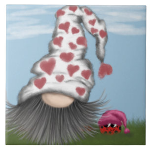 Carreau Cute Valentine Gnome