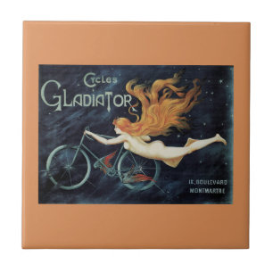 Carreau Cycles de gladiateurs, Art Nouveau Victorien Vinta