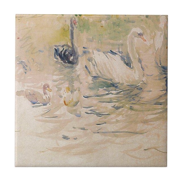 Carreau Cygnes par Berthe Morisot (Devant)