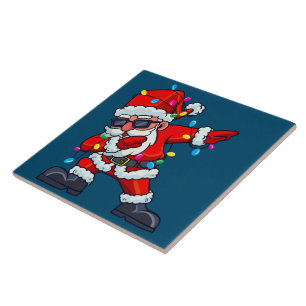 Carreau Dabbing Père Noël Arbre de Noël Lumières Garçons E