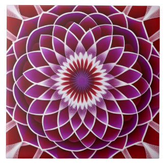 Carreau Dahlia violet rouge