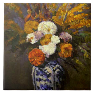 Carreau Dahlias, célèbre peinture de Paul Cezanne,