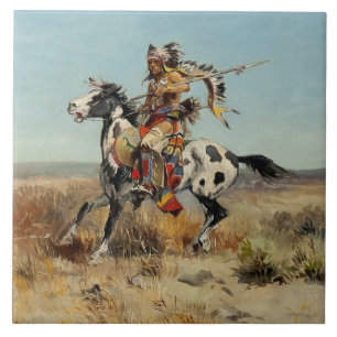 Carreau « Dakota Chief » par Charles M. Russell