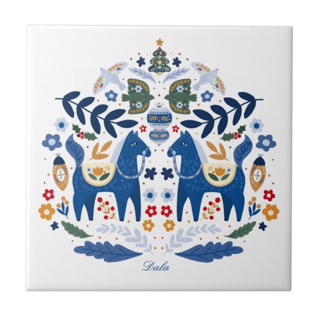 Carreau Dala Horse - Home Sweet Home (Devant)