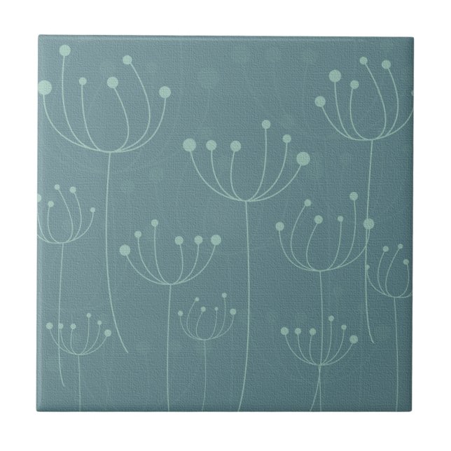 Carreau Dandelions turquoises (Devant)